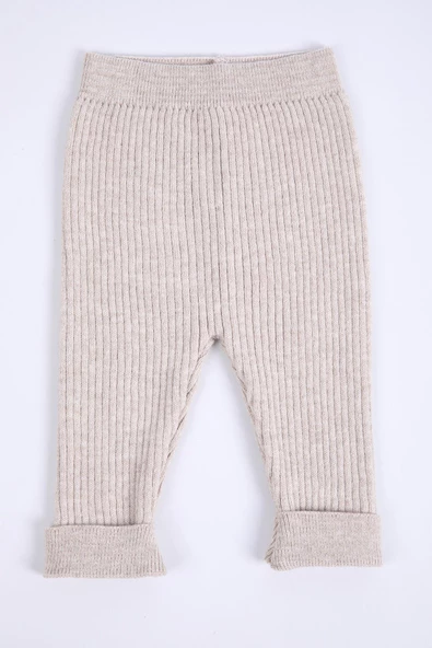 Babyhola %100 Organik Triko Kız Erkek Bebek Çocuk Kazak Pantolon Bereli Alt Üst 3'lü Takım 5804 - 11