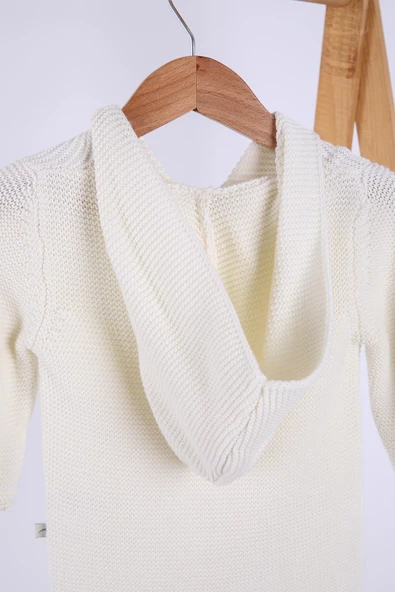 Babyhola %100 Organik Triko Kız Erkek Bebek Çocuk Kapüşonlu Hırka 6000 - 12