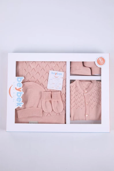 Babyhola Organik %100 Triko Kız Erkek Bebek Yenidoğan Tulum Takım 5'li Kutulu Set 0-3 ay Hediyelik Hastane Çıkışı 5910 - 9
