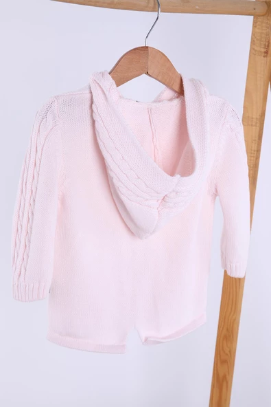 Babyhola %100 Organik Triko Kız Erkek Bebek Çocuk Kapüşonlu Hırka 6001 - 8