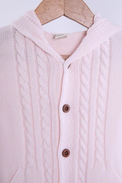 Babyhola %100 Organik Triko Kız Erkek Bebek Çocuk Kapüşonlu Hırka 6001 - 7