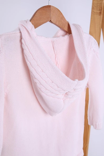 Babyhola %100 Organik Triko Kız Erkek Bebek Çocuk Kapüşonlu Hırka 6001 - 9