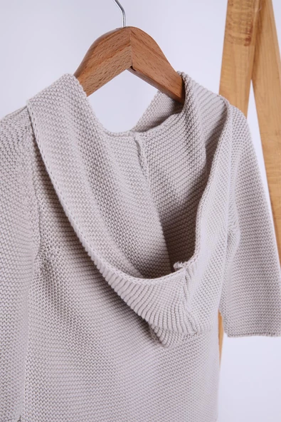 Babyhola %100 Organik Triko Kız Erkek Bebek Çocuk Kapüşonlu Hırka 6000 - 3