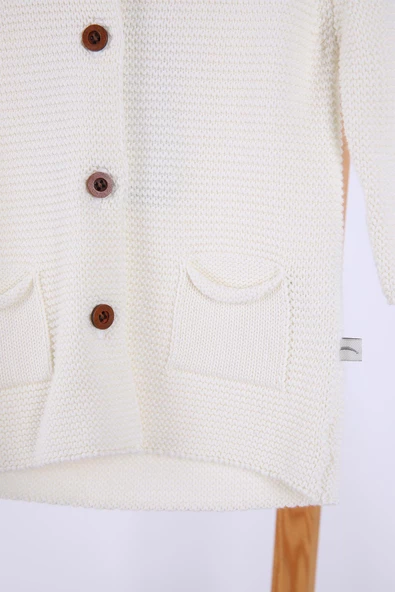 Babyhola %100 Organik Triko Kız Erkek Bebek Çocuk Kapüşonlu Hırka 6000 - 10