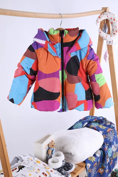 Babyhola Kapüşonlu İçi Peluş Kız Erkek Çocuk Mont 3344 - 9