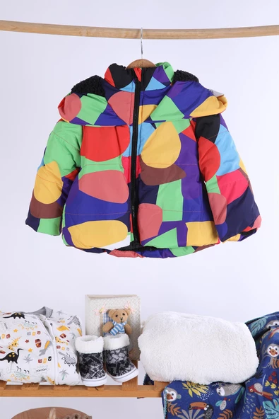 Babyhola Kapüşonlu İçi Peluş Kız Erkek Çocuk Mont 3344 - 2