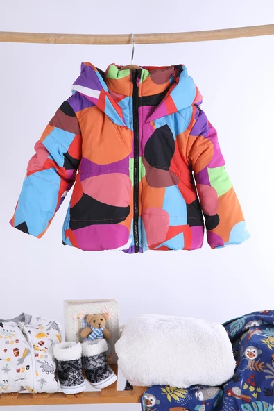 Babyhola Kapüşonlu İçi Peluş Kız Erkek Çocuk Mont 3344 - 8