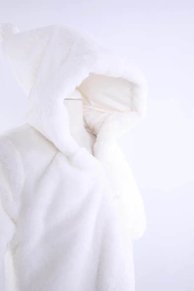 Babyhola Kız Bebek Çocuk Pamuk Astarlı Külah Kapüşonlu Peluş Kaban Kışlık 13622 - 11