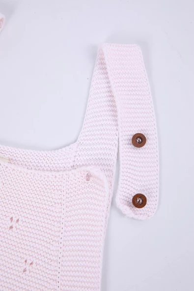 Babyhola %100 Triko Kız Erkek Bebek Çocuk Salopet Hırka 2'li Takım 5803 - 4