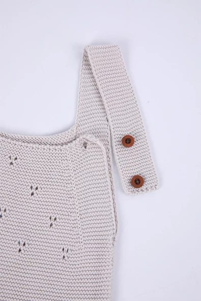 Babyhola %100 Triko Kız Erkek Bebek Çocuk Salopet Hırka 2'li Takım 5803 - 12