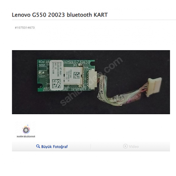 Lenovo G550 20023 bluetooth KART