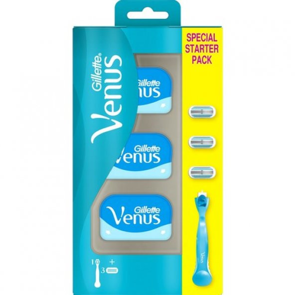 Gillette Venus Smooth Kadın Tıraş Makinesi + 3 Yedek Tıraş Bıçağı