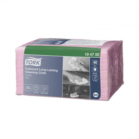 Tork Nonwoven Pembe Uzun Ömürlü Temizlik Bezi 1 Paket. (194750)