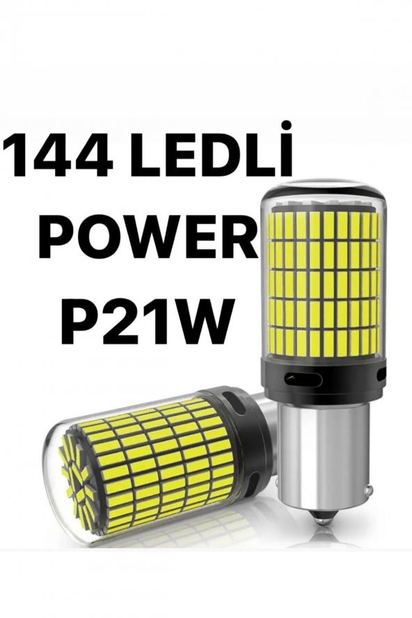 P21w 144 Ledli Ultra Parlak Geri Vites Park Ampül Tek Duy Beyaz (2 ADET)