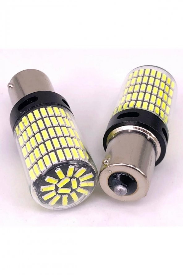 P21w 144 Ledli Ultra Parlak Geri Vites Park Ampül Tek Duy Beyaz (2 ADET) - 3