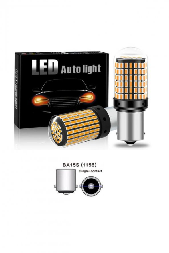 P21W 144 Led Canbus Geri Vites Ampulü Turuncu - 3