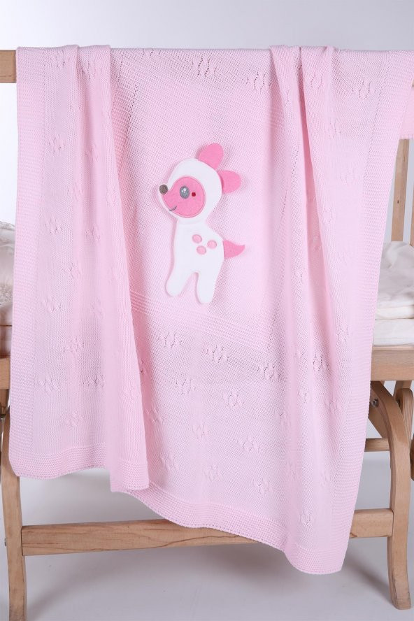 Babyhola Kız Erkek Bebek Triko Battaniye Kutulu Hediyelik Sevimli Hayvanlar 3 Boyutlu Ceylan Figürü 2002