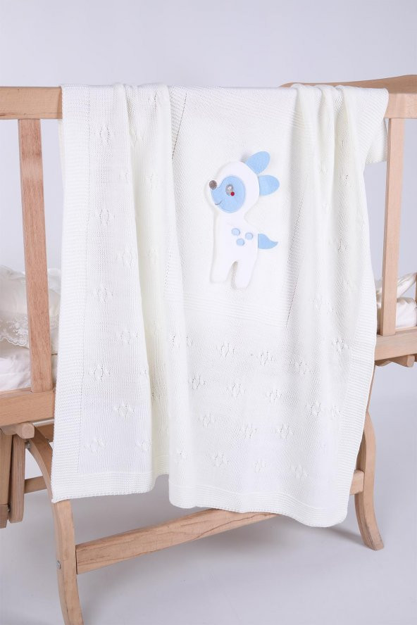 Babyhola Kız Erkek Bebek Triko Battaniye Kutulu Hediyelik Sevimli Hayvanlar 3 Boyutlu Ceylan Figürü 2002 - 6