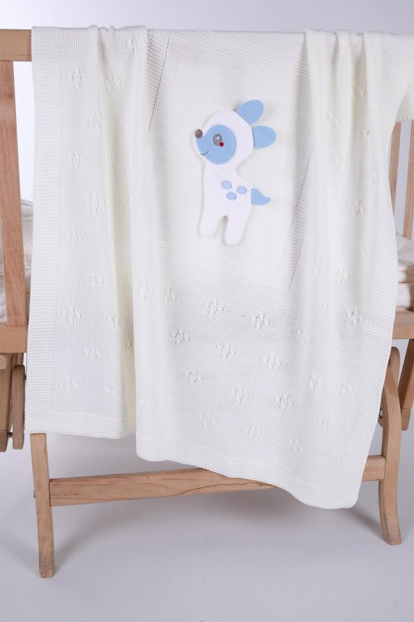 Babyhola Kız Erkek Bebek Triko Battaniye Kutulu Hediyelik Sevimli Hayvanlar 3 Boyutlu Ceylan Figürü 2002 - 7