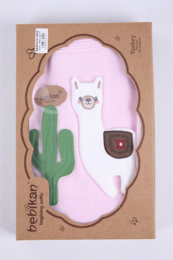 Babyhola Kız Erkek Bebek Triko Battaniye Kutulu Hediyelik Sevimli Hayvanlar 3 Boyutlu Lama Figürü 2005 - 6