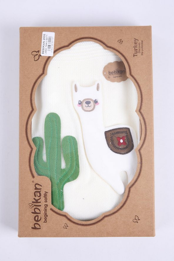 Babyhola Kız Erkek Bebek Triko Battaniye Kutulu Hediyelik Sevimli Hayvanlar 3 Boyutlu Lama Figürü 2005 - 9