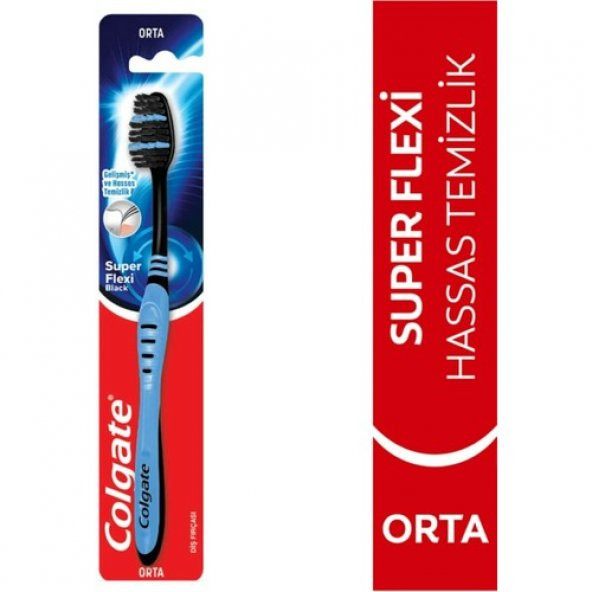 Colgate Super Flexi Siyah Diş Fırçası Orta Hassas Temizlik