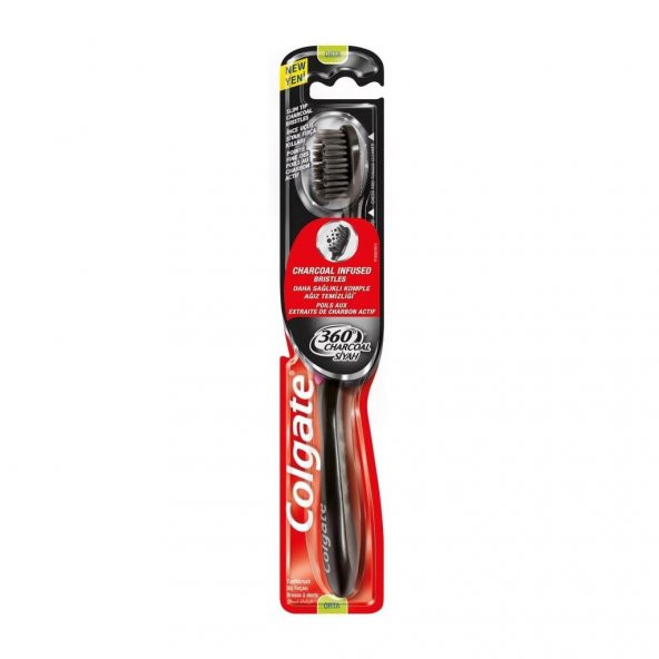 Colgate 360 Charcoal Siyah Diş Fırçası Orta