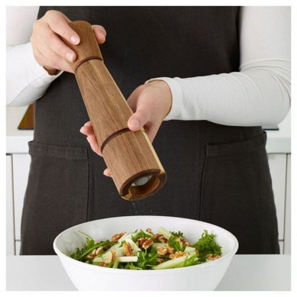 Tuz-Baharat Öğütücü 27 cm MeridyenDukkan Akasya Baharat Öğütücü-Değirmen - 3