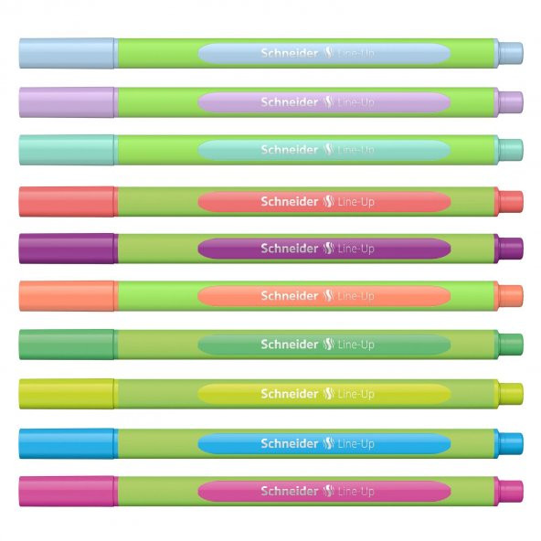 Schneider Line-Up Pastel 0.4mm Tükenmez Kalem Metal Tüp 10 Lu Set SCT951 - 3