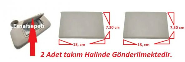 Astra J Güneslik Makyaj Aynasi Kapagi Takımı, Gri Renk.