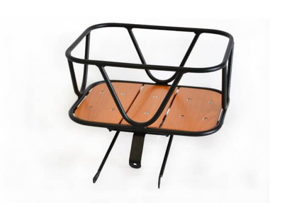 ZOZO Ön Sepet JB-CA029 (Ahşap Tabanlı) Alüminyum Şık Tasarım Bisiklet Ön Sepeti ürün görseli