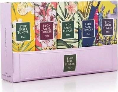 Eyüp Sabri Tuncer 5li Kolonya Set (Lavanta + Kiraz + Limon + Beyaz Çay + Hatıralar)
