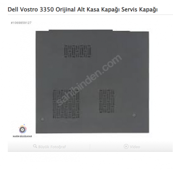Dell Vostro 3350 Orijinal Alt Kasa Kapağı Servis Kapağı