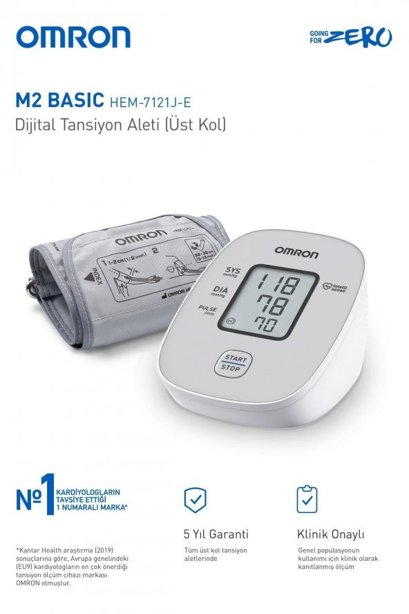 Omron M2 Basic HEM-7121J-E Tansiyon Aleti - 2