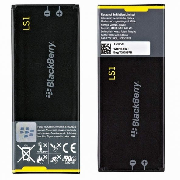 Day Blackberry Z10 STL100-1 (1800 mAh Orijinal Batarya Pil Uzun Ömürlü KALİTELİ 2 YIL GARANTİLİ)