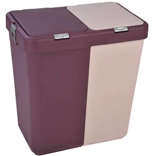 Motek Kirli Çamaşır Sepeti Çift Gözlü Kirli Sepeti Otomatik Kapaklı 80 Litre - 3