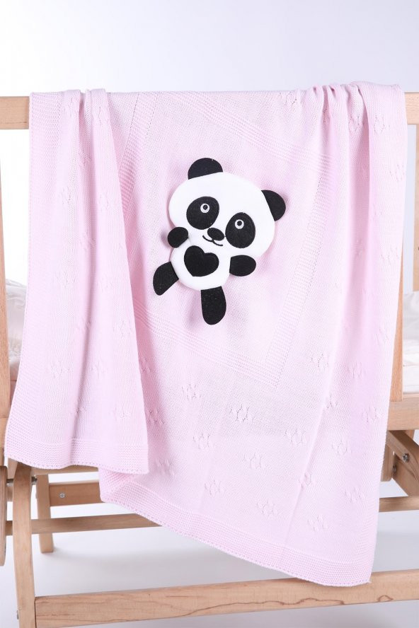 Babyhola Kız Erkek Bebek Triko Battaniye Kutulu Hediyelik Sevimli Hayvanlar 3 Boyutlu Panda Figürü 2001 - 2