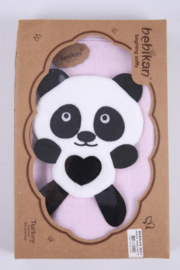 Babyhola Kız Erkek Bebek Triko Battaniye Kutulu Hediyelik Sevimli Hayvanlar 3 Boyutlu Panda Figürü 2001 - 3
