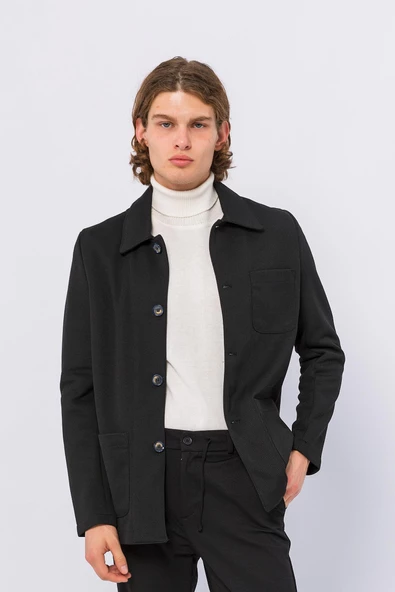 CEKMON Erkek Düğmeli Çok Cepli Rahat Blazer Regular Fit Klasik Ceket - 2