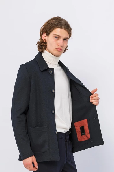 CEKMON Erkek Düğmeli Çok Cepli Rahat Blazer Regular Fit Klasik Ceket - 10