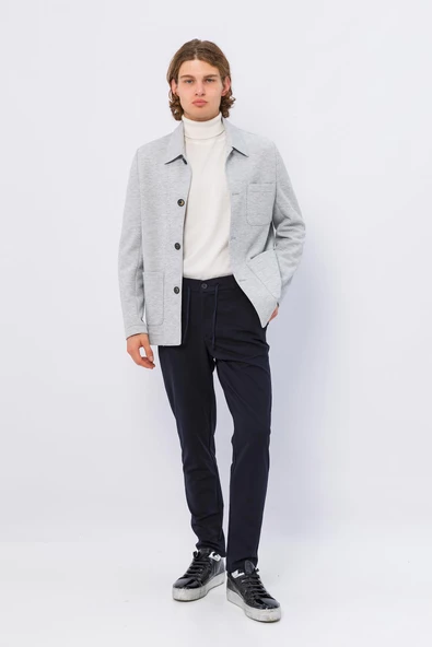 CEKMON Erkek Düğmeli Çok Cepli Rahat Blazer Regular Fit Klasik Ceket - 11