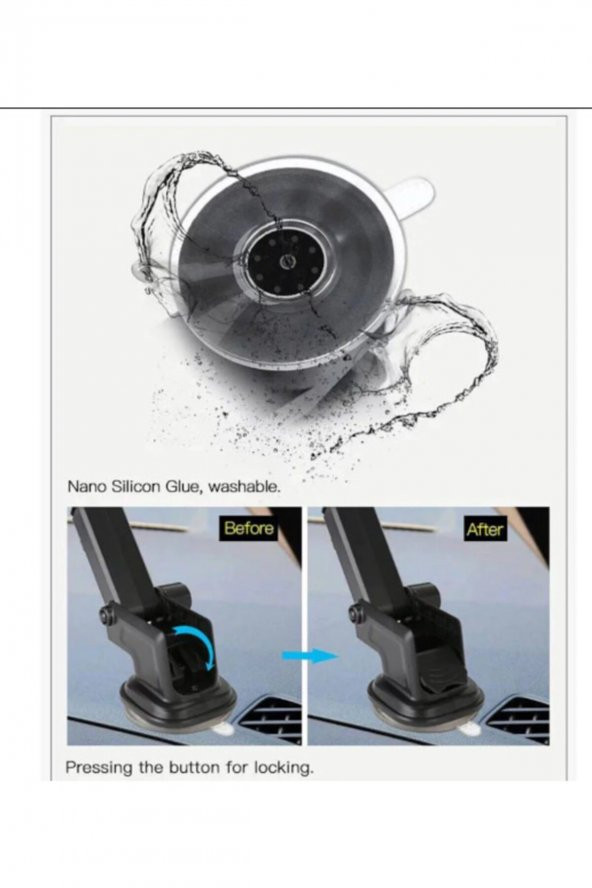 Araç Içi Manyetik Mıknatıslı Telefon Tutucu Uzayabilen Güçlü Tutuşlu - 6