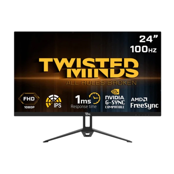 TWISTED MINDS 24 TM24FHD100IPS FHD 100HZ 1MS HDMI VGA IPS FREESYNC/GSYNC ÇERÇEVESİZ GAMING MONİTÖR