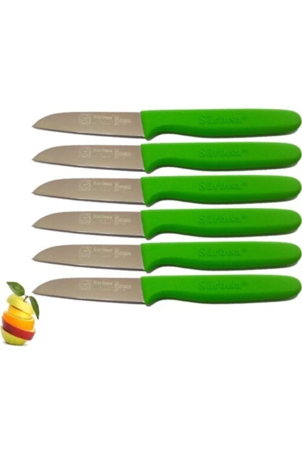 Sürbisa 61007 Yeşil Meyve Bıçağı 6lı Set