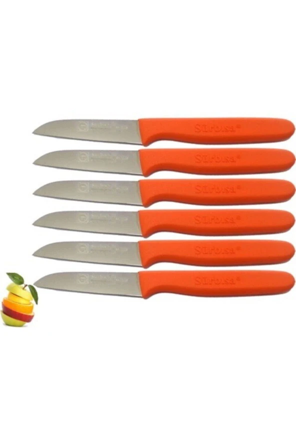 Sürbisa 61007 Turuncu Meyve Bıçağı 6lı Set