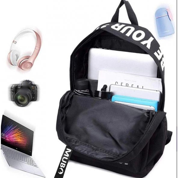 DZC KUZENLER AVM BEZ SIRT ÇANTASI UNISEX GÜNLÜK BÜYÜK BOY OKUL ÇANTA - 4