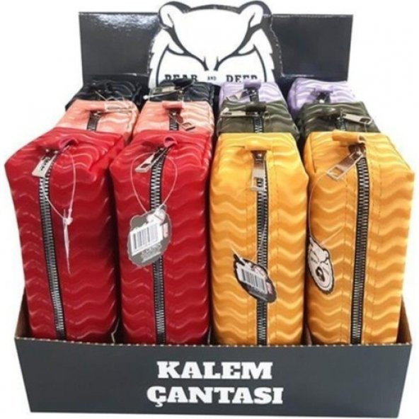 B&D BÜYÜK BOY SUNİ DERİ KALEM ÇANTASI DALGALI DESENBD-KCS055 - 2