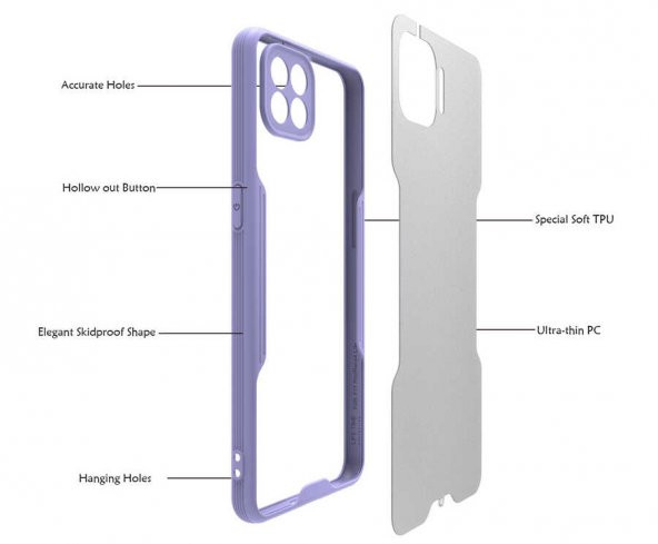 Oppo Reno 4 Lite Kılıf Zore Parfe Kapak Kılıf - 3