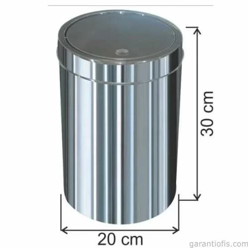 Garanti Metal 1321 Dokunmatik İtme Kapaklı Çöp Kovası (12 Litre)