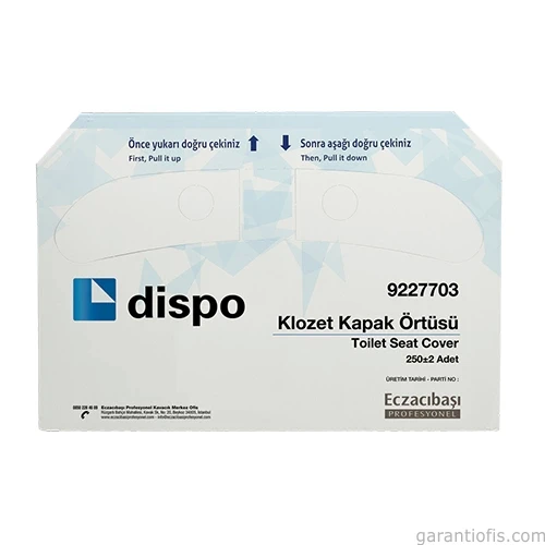 Maratem Dispo Klozet Kapak Örtüsü (250 li Paket)